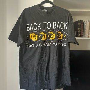 Colorado UC Boulder Big 8 Back to Back Champions vintage tee 1990